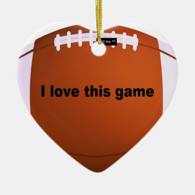 American Football Keramik Ornament (Vorne)