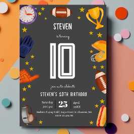 American Football Kindergeburtstag Einladung