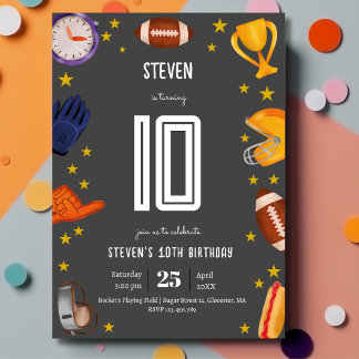 American Football Kindergeburtstag Einladung