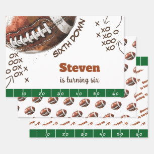 American Football Kindergeburtstag Geschenkpapier Set