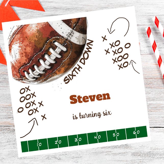 American Football Kindergeburtstag Serviette (Von Creator hochgeladen)