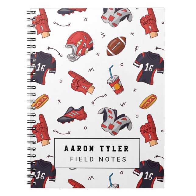 American Football-Kit-Muster Notizblock (Vorderseite)