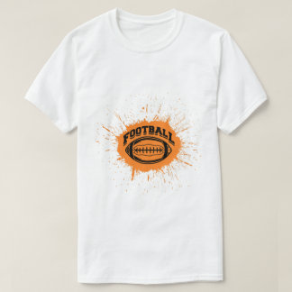 American-Football-Kunst Orange Splash T-Shirt
