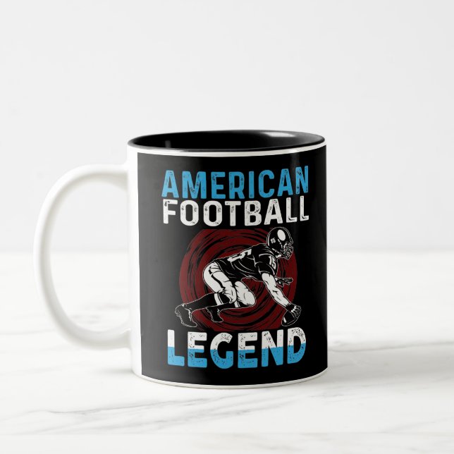 American Football Legende Zweifarbige Tasse (Links)