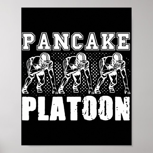 American Football Lineman Pancake Platoon Player S Poster (Vorne)