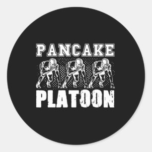 American Football Lineman Pancake Platoon Player S Runder Aufkleber