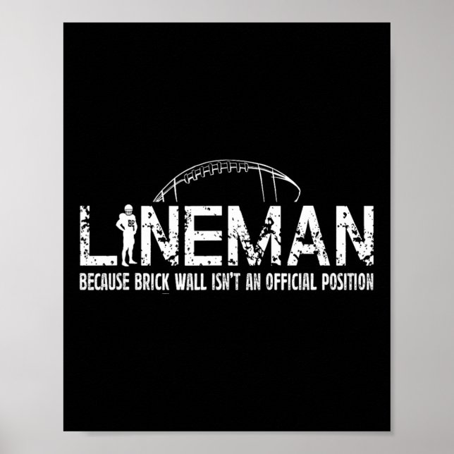 American Football Lineman Poster (Vorne)