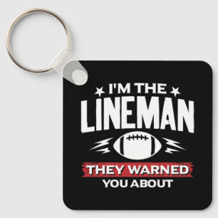 American-Football-Lineman, vor dem sie dich gewarn Schlüsselanhänger