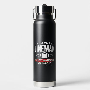 American-Football-Lineman, vor dem sie dich gewarn Trinkflasche