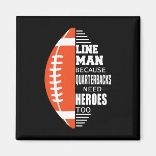 American Football Lineman, weil Quarterbacks brauc Magnet