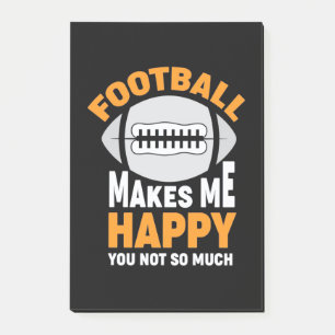American Football macht mich glücklich Post-it Klebezettel