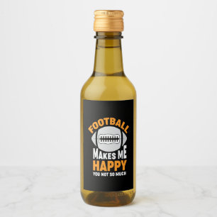 American Football macht mich glücklich Weinetikett