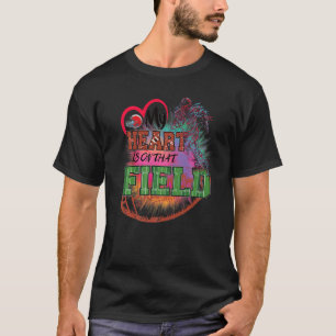 American Football Mein Herz ist auf diesem Feld Ma T-Shirt