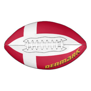 American Football mit dänischer Flagge / Dänemark