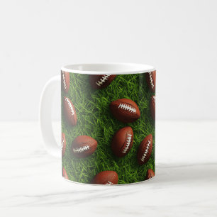 American Football Nahtloses Sportmuster Kaffeetasse
