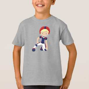 American Football, Niedlich Boy, Blond Hair, Rugby T-Shirt