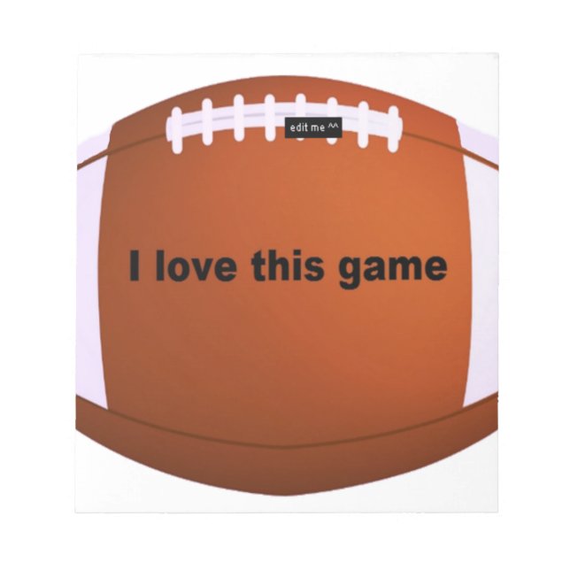 American Football Notizblock (Vorderseite)
