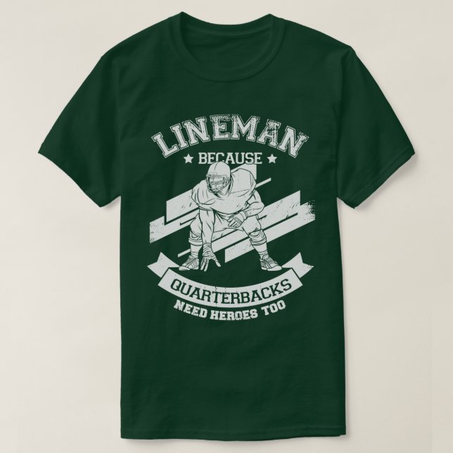 American Football Offensive Lineman Geschenk T-Shirt (Design vorne)