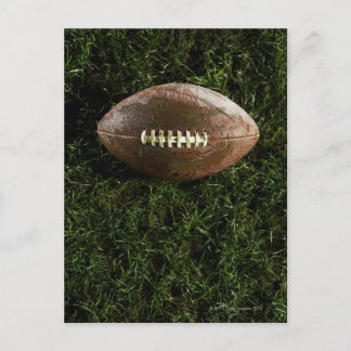 American football on grass, view from oben postkarte