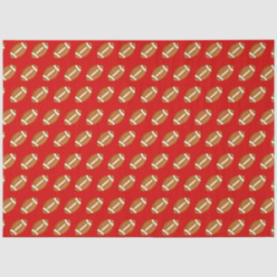 American Football on Red Seidenpapier
