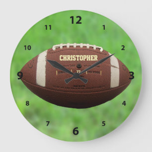 American Football Or Rugby Ball Clock Große Wanduhr