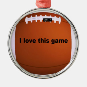 American Football Ornament Aus Metall