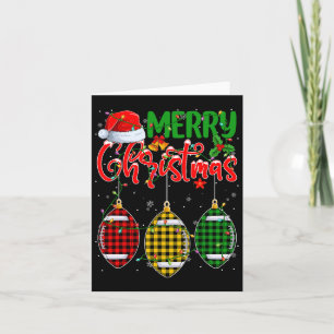 American Football Ornaments Christmas Tree Lights Karte