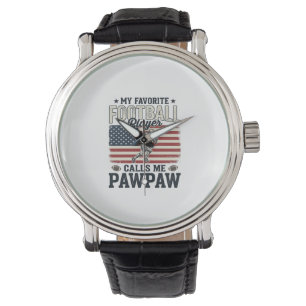 American-Football-Papaya-Vintage-Amerikanisches-Fl Armbanduhr