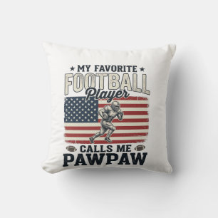 American-Football-Papaya-Vintage-Amerikanisches-Fl Kissen