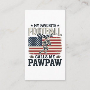 American-Football-Papaya-Vintage-Amerikanisches-Fl Visitenkarte