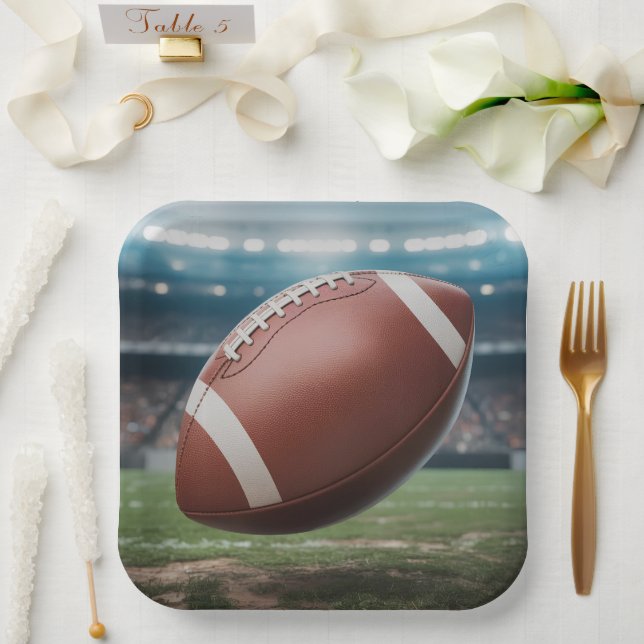 American Football Pappteller (Hochzeit)