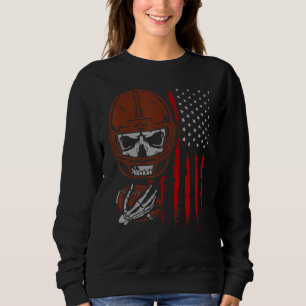 American Football Patriotic Skull Sweatshirt