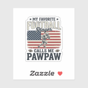 American-Football-Pawpaw-Vintage-Amerikanische-Fla Aufkleber
