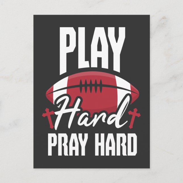 American Football Player Christlich Jesus Sport Postkarte (Vorderseite)