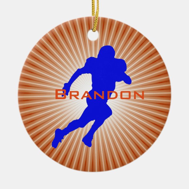 American Football Player Design Ornament (Vorne)