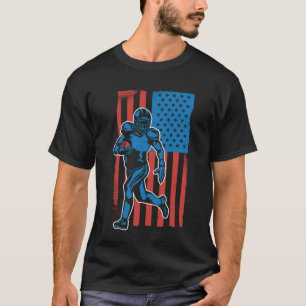American Football Player Grunge Vintag American F T-Shirt