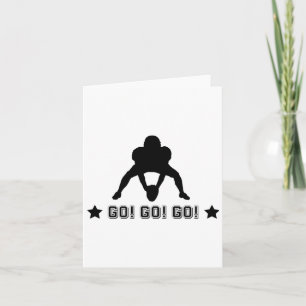 American Football Player Logo Karte