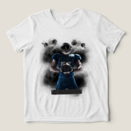 American Football Player Rücken Design T-Shirt Tri-Blend Shirt