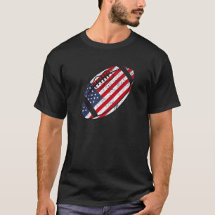 American Football Proud Patriotic 4th July America T-Shirt