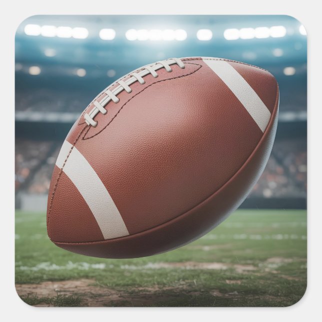 American Football Quadratischer Aufkleber (Vorderseite)