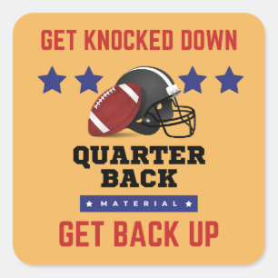 American Football Quadratischer Aufkleber