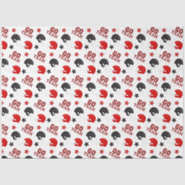 American Football Red and Black Muster Seidenpapier