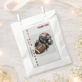 American Football Red & Black Baby Dusche Geschenktütchen