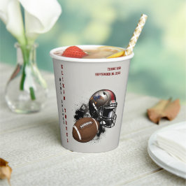 American Football Red & Black Baby Dusche Pappbecher