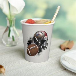 American Football Red & Black Baby Dusche Pappbecher