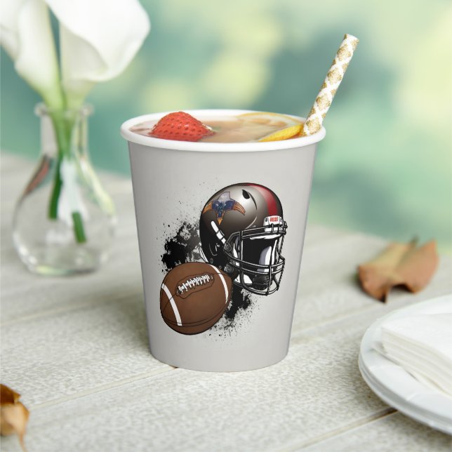 American Football Red & Black Baby Dusche Pappbecher (In Situ)