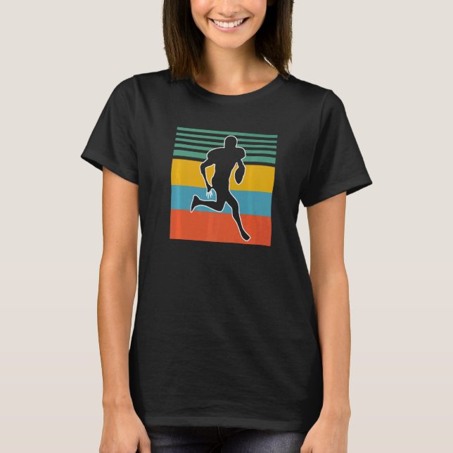 American Football Retro Sunset American Football   T-Shirt (Vorderseite)