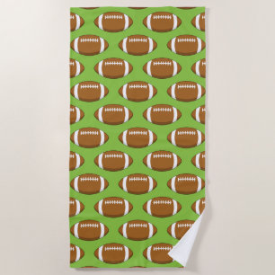 American Football Rugby Ball Pattern Strandtuch