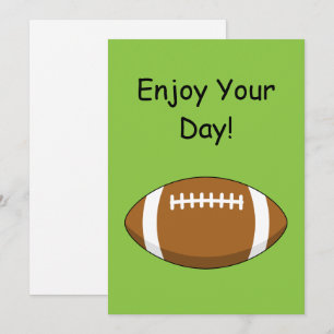 American Football Rugby Ball personalize Feiertagskarte