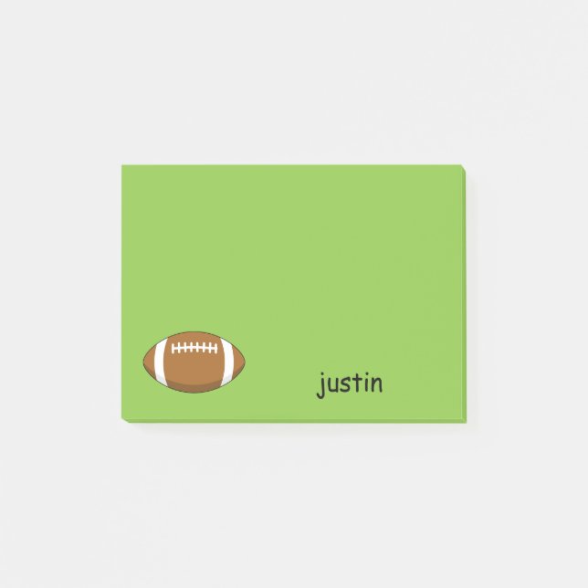 American Football Rugby Ball personalize Post-it Klebezettel (Vorderseite)